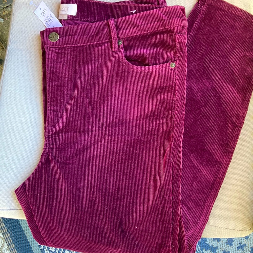 NWT Loft modern skinny corduroy pants.
